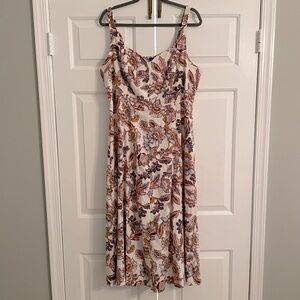 Old navy fit and flare midi floral dress